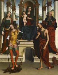 Madonna and Child Enthroned with Saints